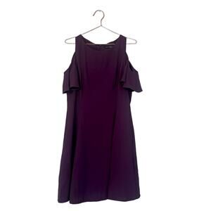 White House Black Market Plum Purple Cold Shoulder dress - Size 10